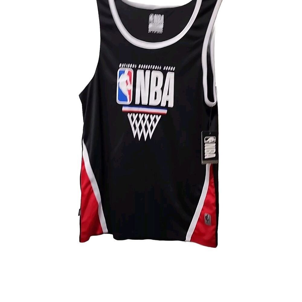 NWT NBA League Olympian Logo Tank Top, Basketball Mens Size Small Black/Red